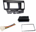 Double DIN Dash Kit and Wire Harness for Mitsubishi Lancer and Lancer Evolution 2007-2017