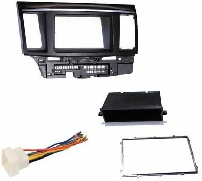 Double DIN Dash Kit and Wire Harness for Mitsubishi Lancer and Lancer Evolution 2007-2017