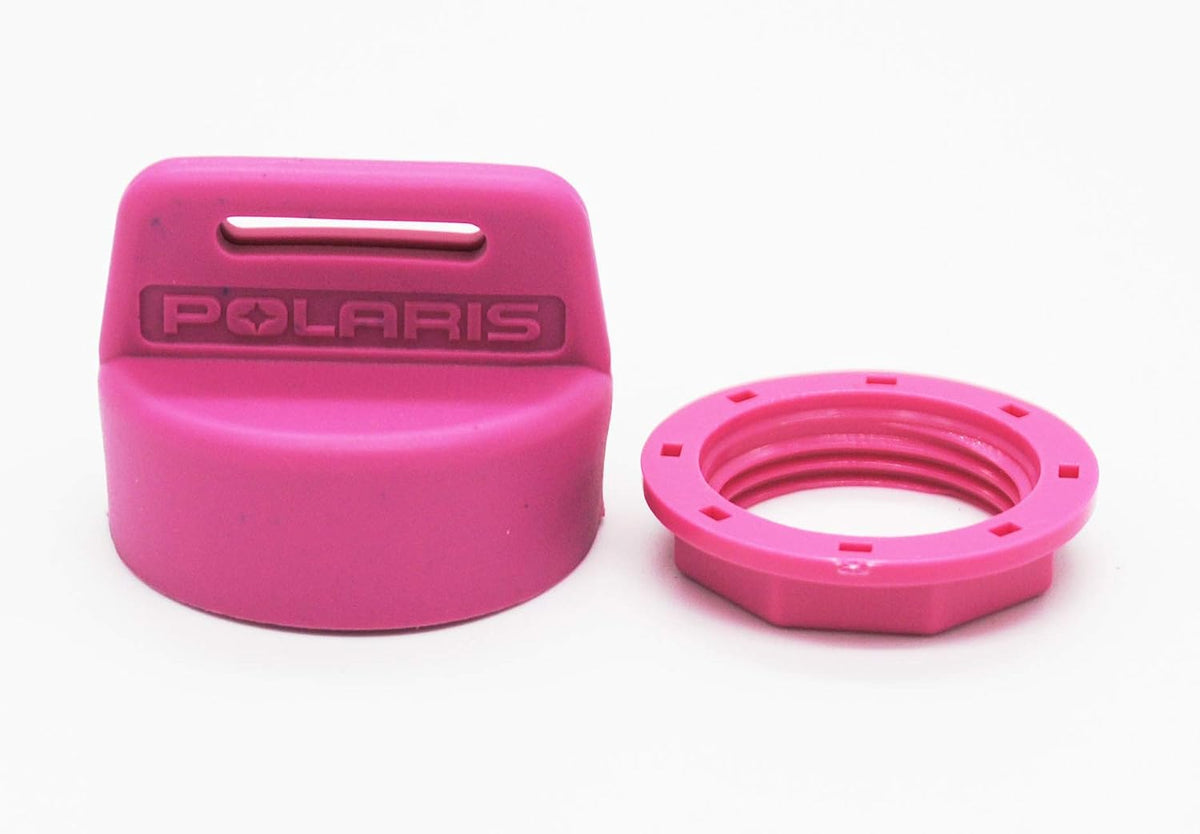 Ignition Key Switch Cover and Nut for Polaris ATV and UTV – Color Coded Silicone, 6 Colors – Pink