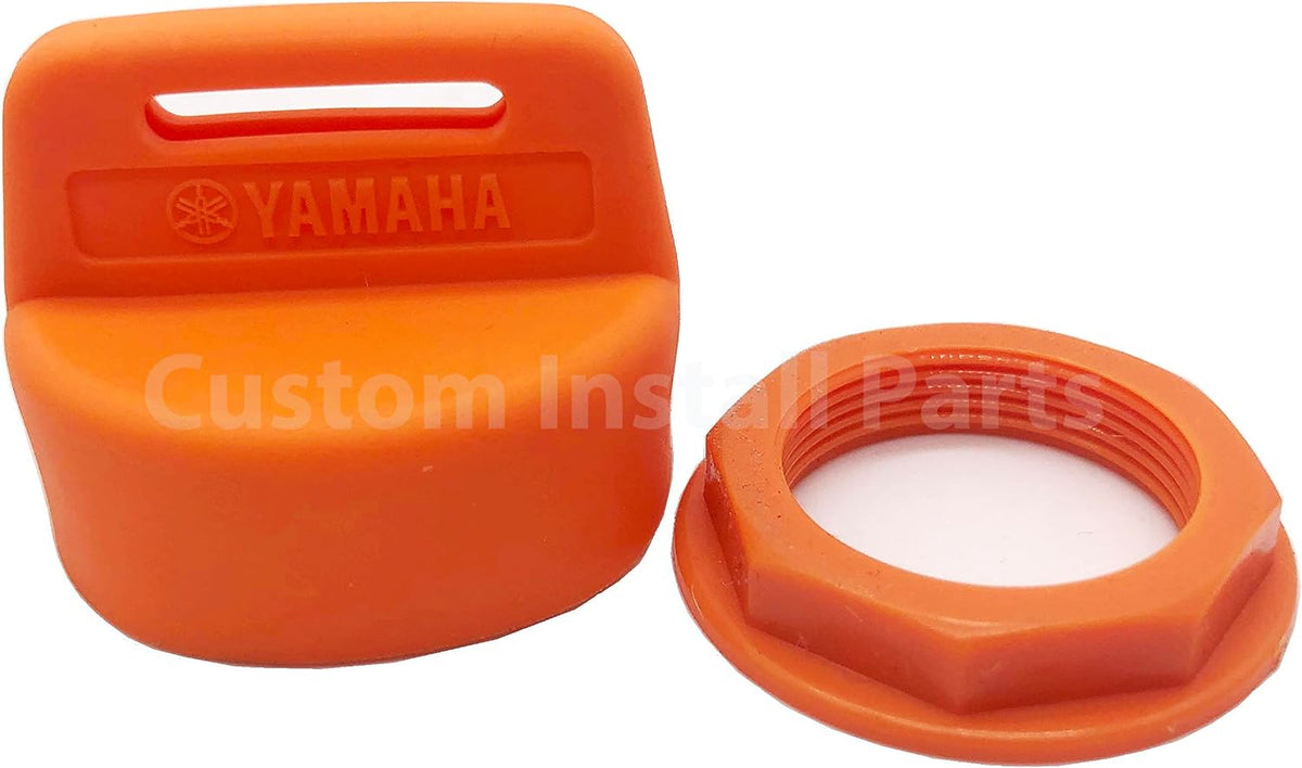 Ignition Key Switch Cover Cap for Yamaha Rhino, Wolverine and Viking – Silicone, 6 Colors – Orange