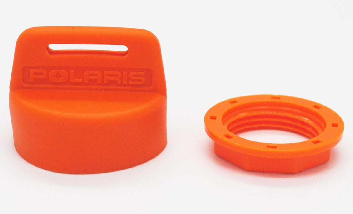 Ignition Key Switch Cover and Nut for Polaris ATV and UTV – Color Coded Silicone, 6 Colors – Orange