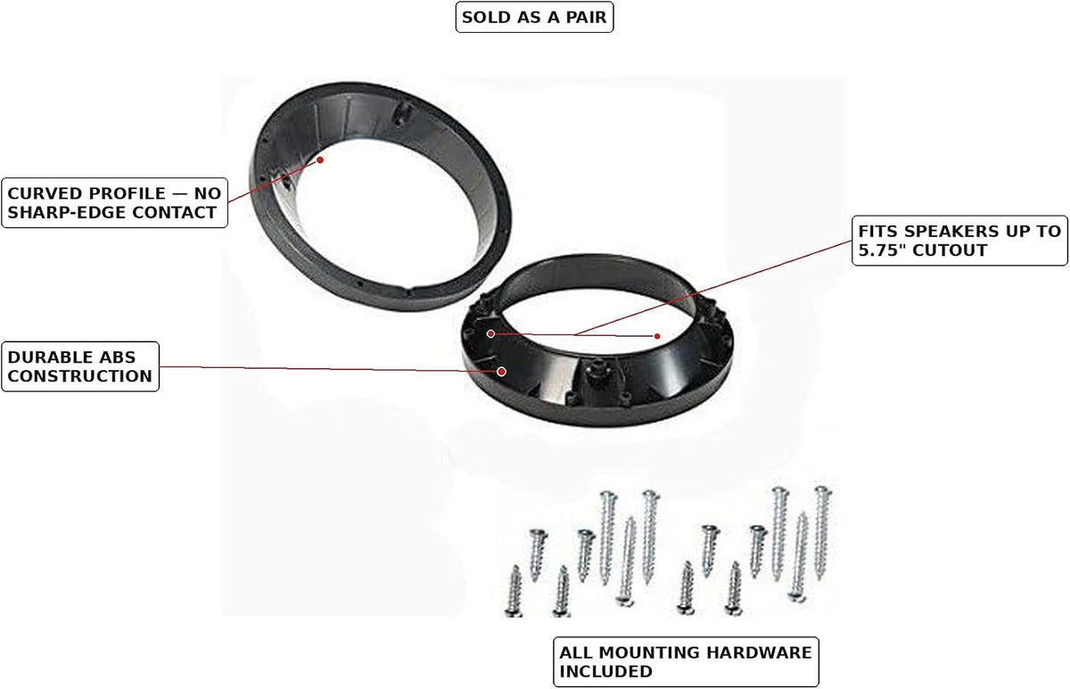 Speaker Adapter Rings for Harley-Davidson Touring Fairings