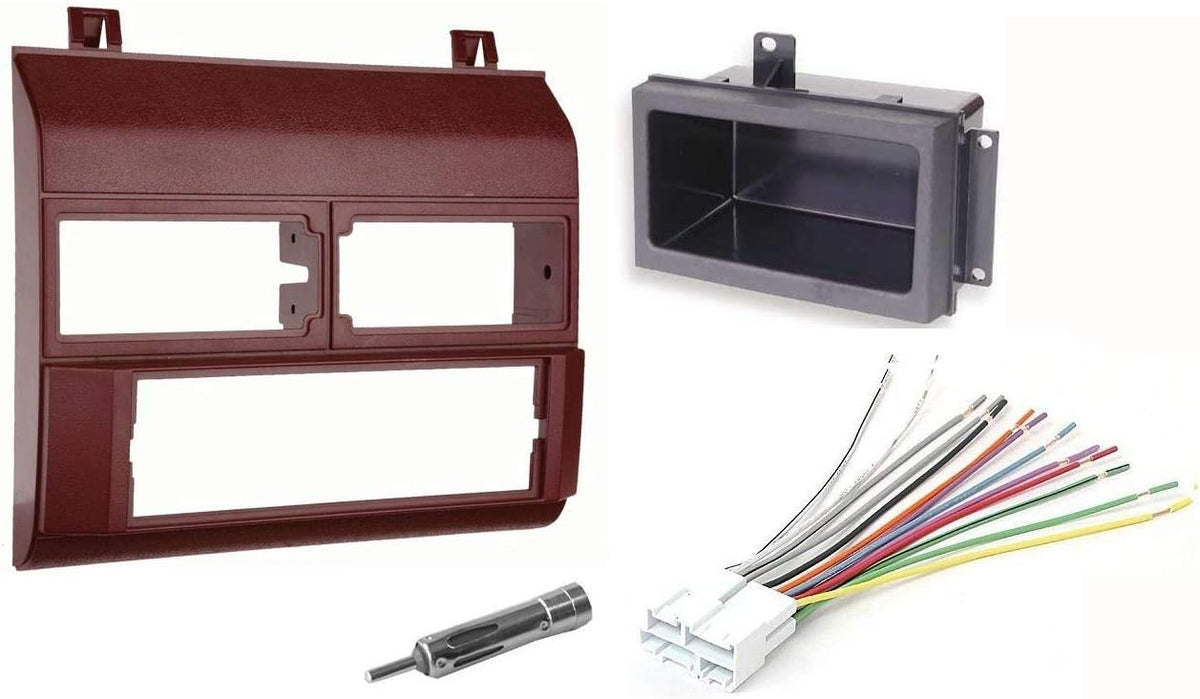 Single DIN Dash Kit for Chevrolet and GMC 1988-1996 – Red