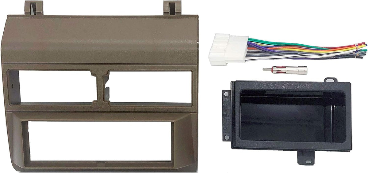 Single DIN Dash Kit for Chevrolet and GMC 1988-1996 – Brown