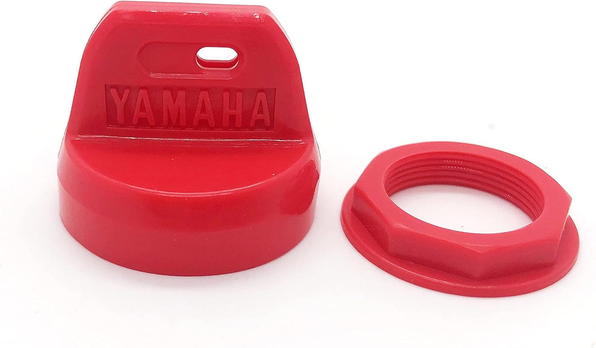Ignition Key Switch Cover and Nut for Yamaha ATV – Grizzly and Raptor, Silicone, 6 Colors – Red