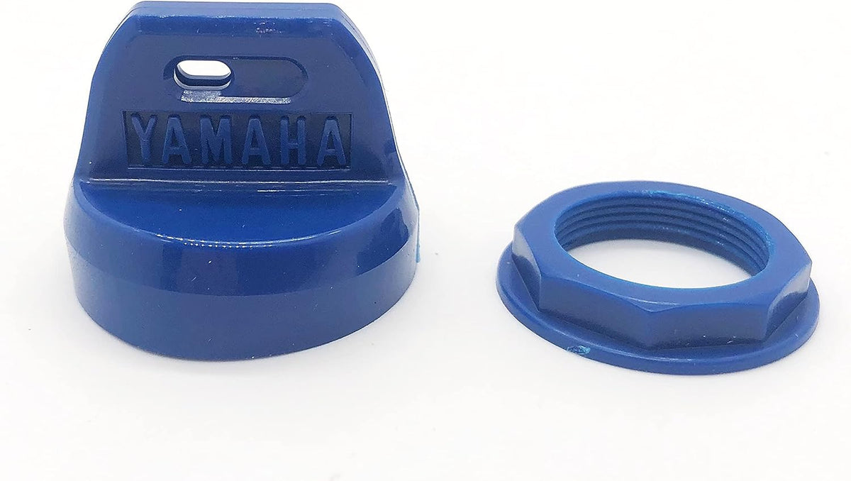 Ignition Key Switch Cover and Nut for Yamaha ATV – Grizzly and Raptor, Silicone, 6 Colors – Blue