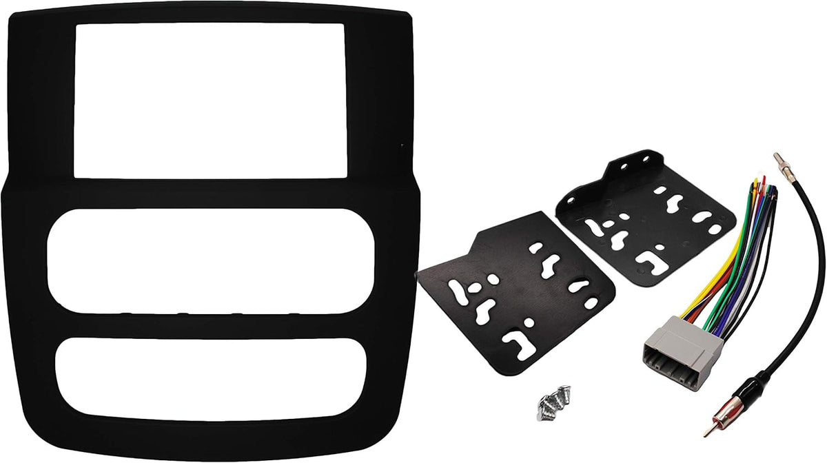 Double DIN Navigation Bezel Dash Kit for Dodge Ram 1500, 2500, 3500 2002-2005