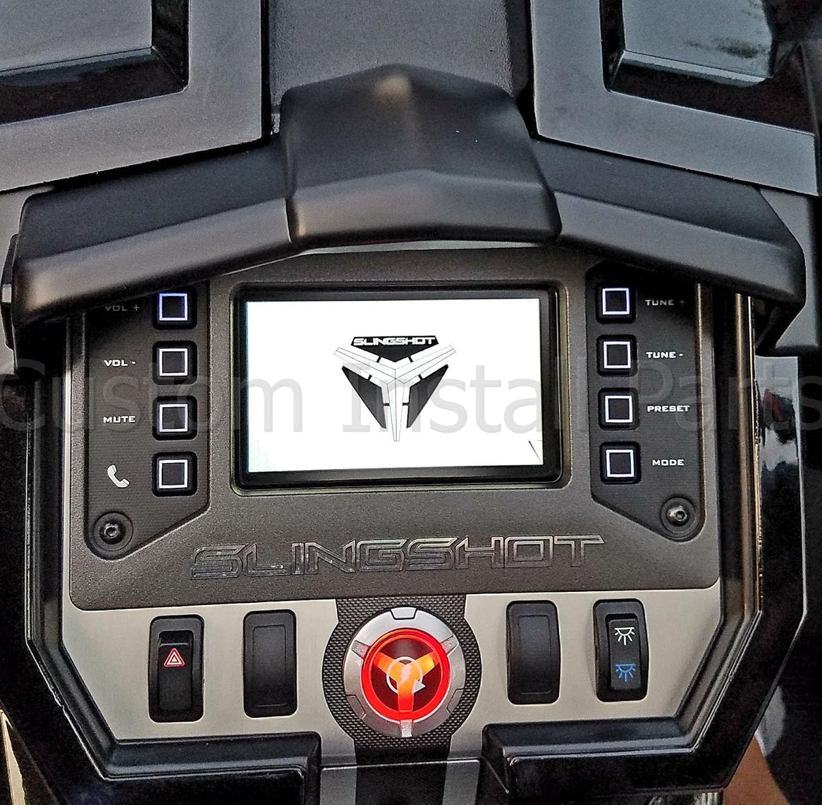 Radio and GPS Console Sun Visor for Polaris Slingshot SL and LE 2015-2017