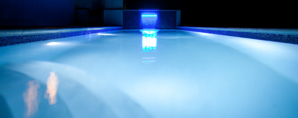 Pool lit with 33W white LED bulb