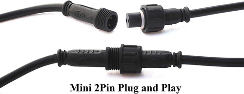 6.5 Foot Mini 2-Pin Extension Cord for Stainless Steel LED Deck Lights – Plug and Play