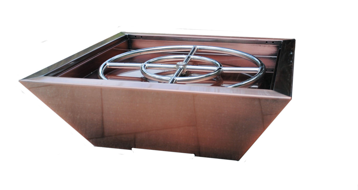 18 inch copper clad gas fire pit bowl