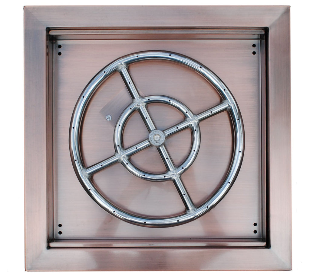Copper Clad Gas Fire Pit Bowl – 18, 24 or 30 Inch, 316 Stainless Steel, Propane or Natural Gas