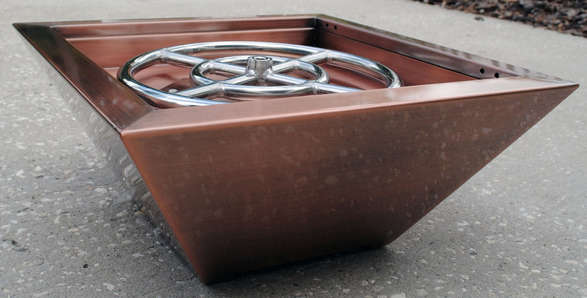30 inch copper clad gas fire pit bowl