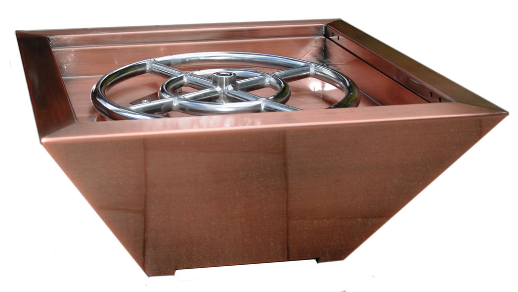 Copper Clad Gas Fire Pit Bowl – 18, 24 or 30 Inch, 316 Stainless Steel, Propane or Natural Gas