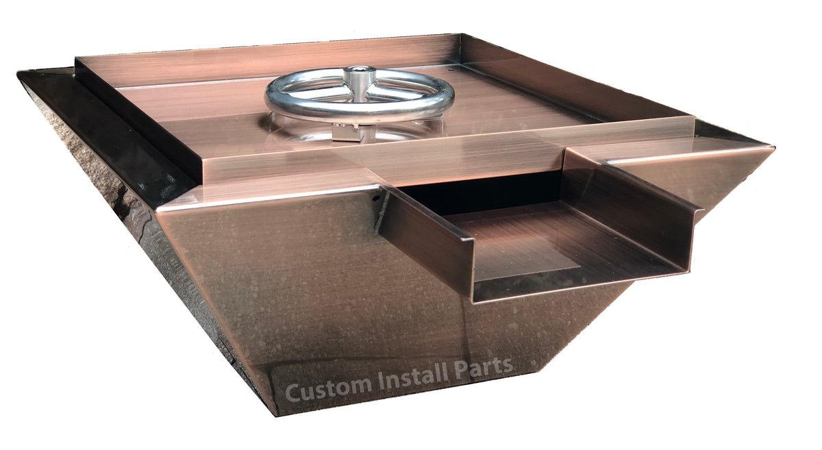 18 inch copper clad fire and water bowl