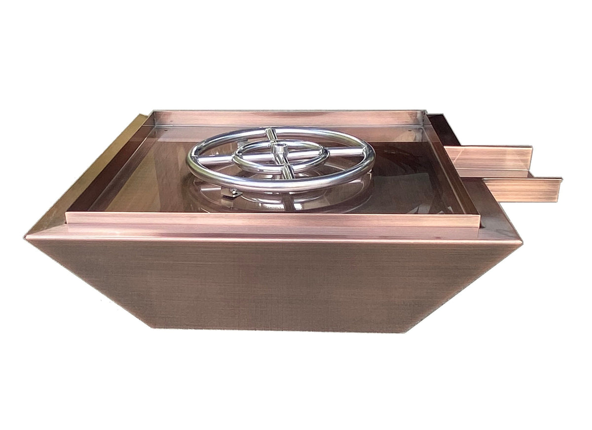 24 inch copper clad fire and water bowl