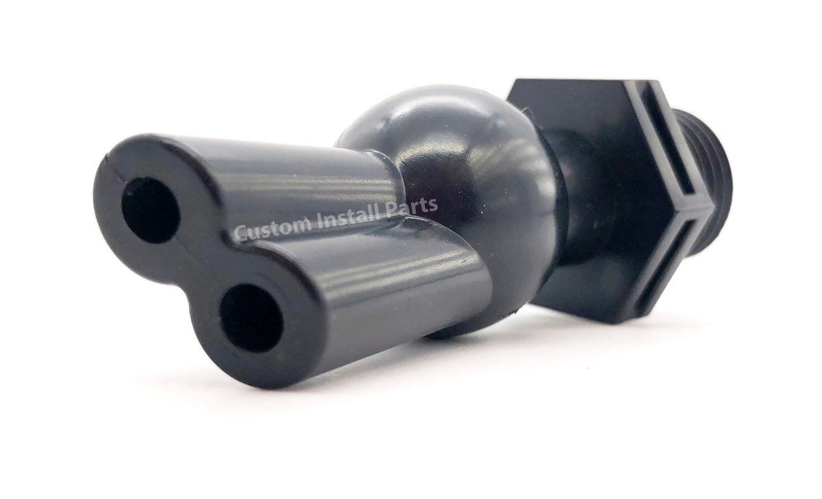Deck jet dual stream swivel nozzle