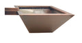 Copper clad water bowl fountain, smooth copper finish