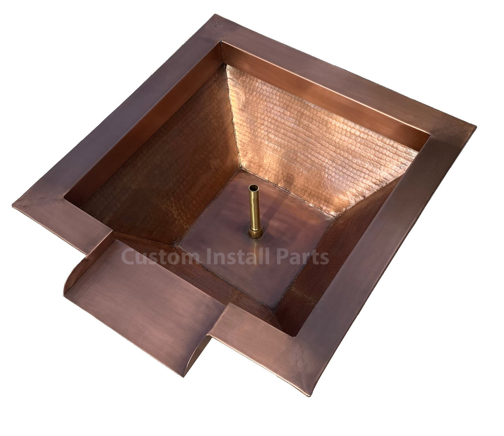 30 Inch Hammered Copper Water Bowl Fountain – Solid Copper, Pool and Patio