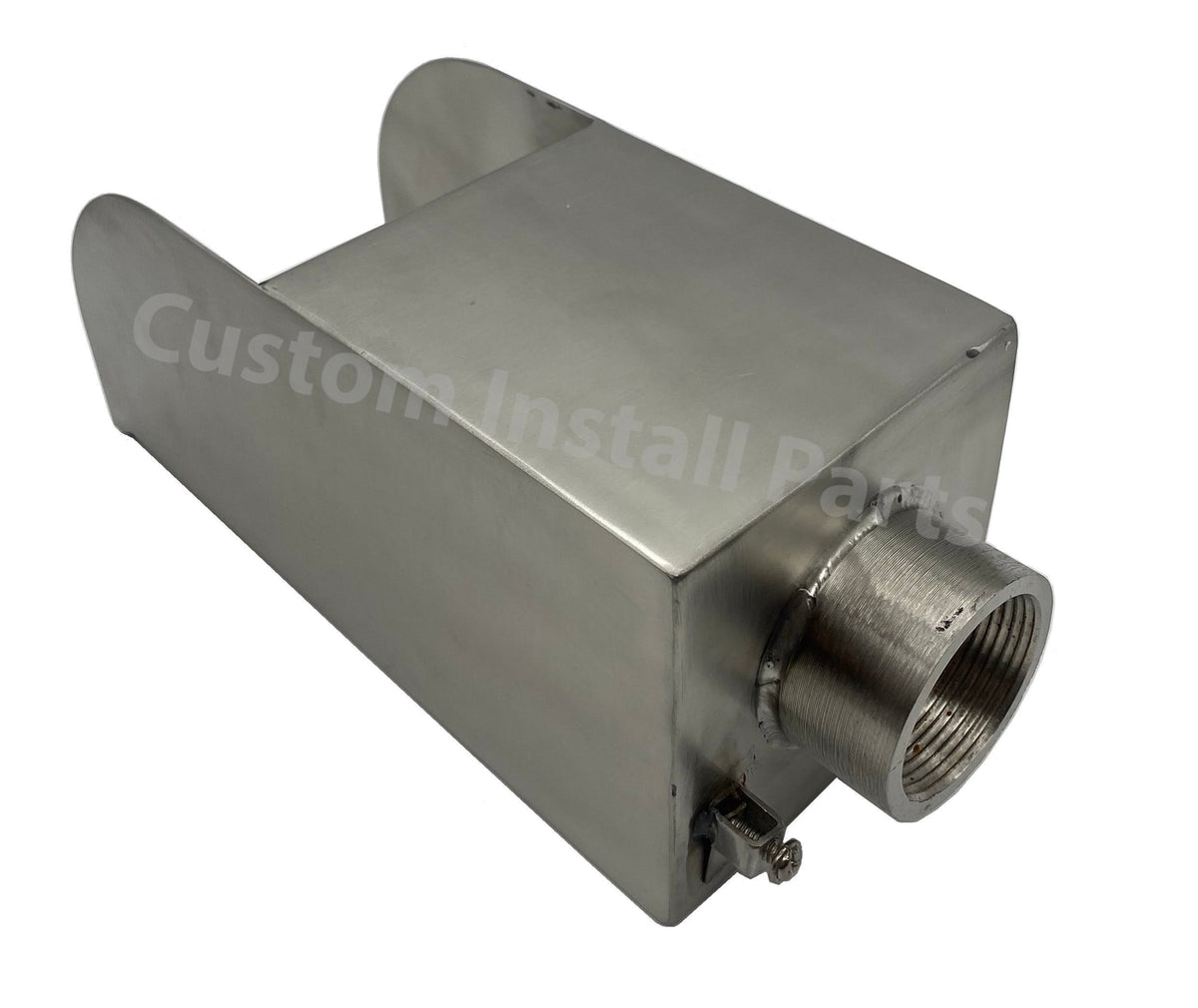 Stainless Steel Pool Water Scupper – Curved or Straight Edge, 3 to 12 Inch, 1-1/2 in. NPT