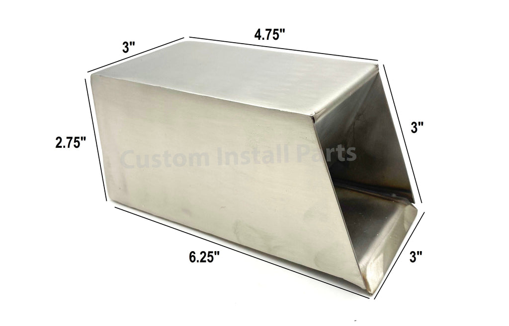 Stainless Steel Pool Water Scupper – Curved or Straight Edge, 3 to 12 Inch, 1-1/2 in. NPT