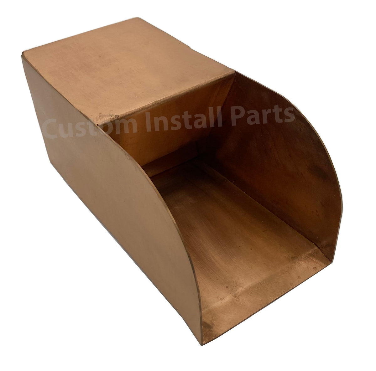 4 inch curved edge smooth copper pool water scupper