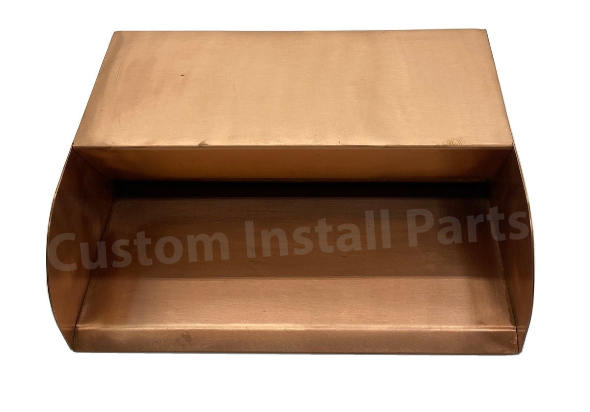 8 inch curved edge smooth copper pool water scupper