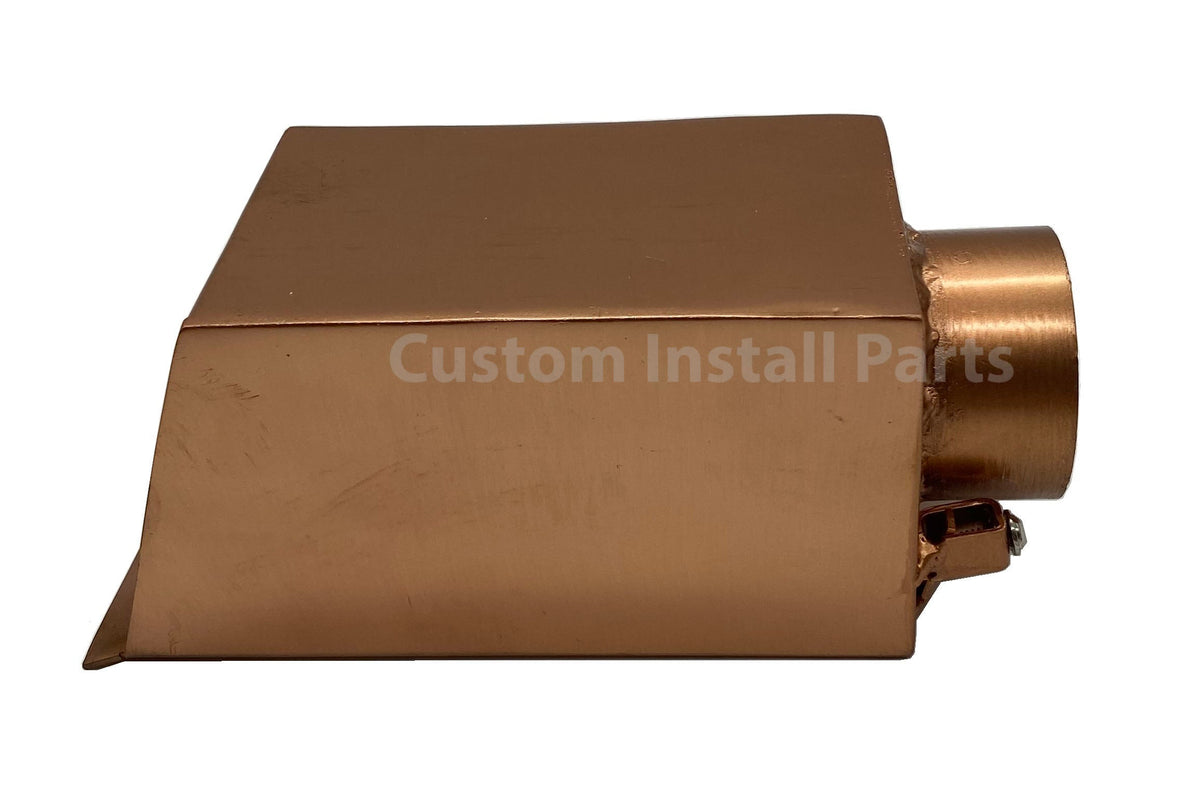 3 inch straight edge smooth copper pool water scupper
