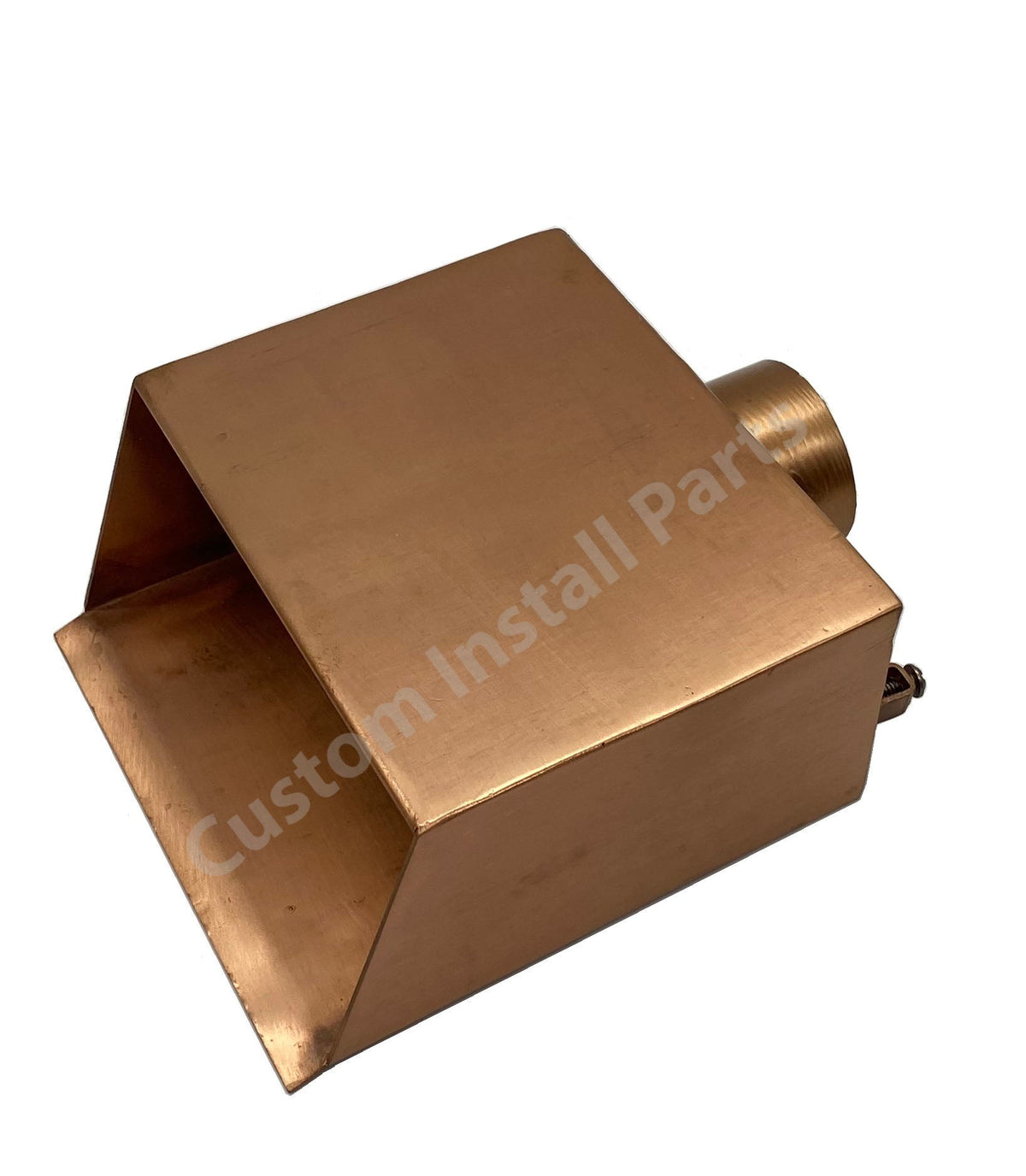6 inch straight edge smooth copper pool water scupper