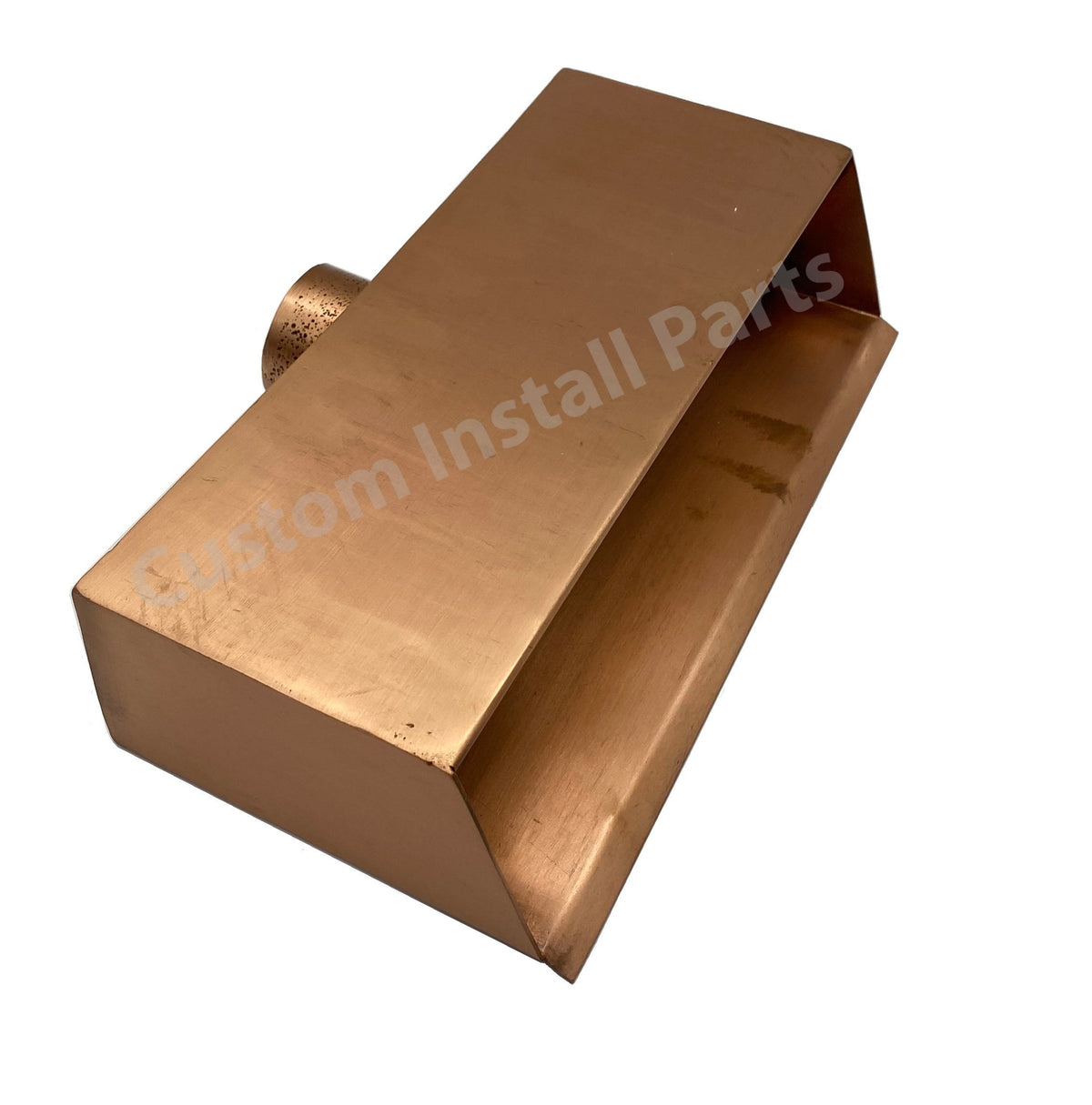 12 inch straight edge smooth copper pool water scupper