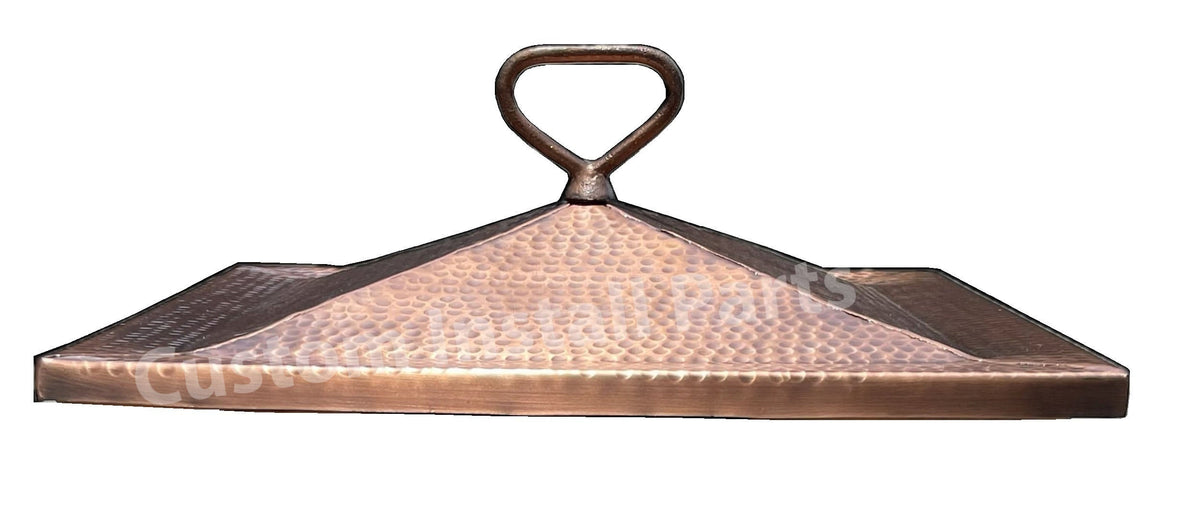 18 inch square hammered copper fire pit lid