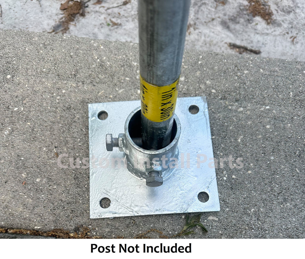 Stationary Dock Kit – Galvanized Steel Hardware for One Dock Section, Fits 1.25 Inch Posts