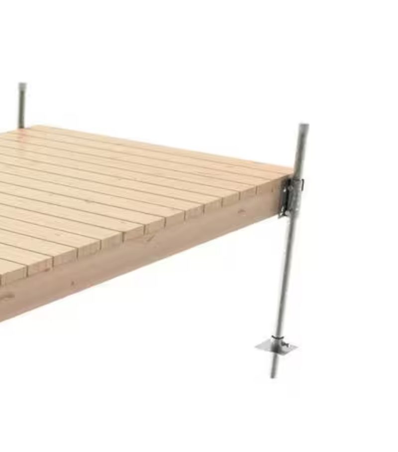 Stationary Dock Kit – Galvanized Steel Hardware for One Dock Section, Fits 1.25 Inch Posts