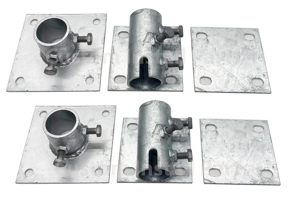 Stationary Dock Kit – Galvanized Steel Hardware for One Dock Section, Fits 1.25 Inch Posts