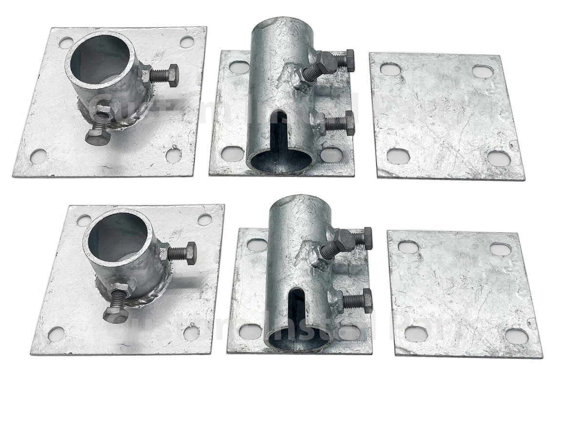 Stationary Dock Kit – Galvanized Steel Hardware for One Dock Section, Fits 1.25 Inch Posts