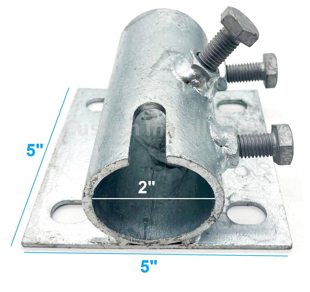 Stationary Dock Kit – Galvanized Steel Hardware for One Dock Section, Fits 1.25 Inch Posts