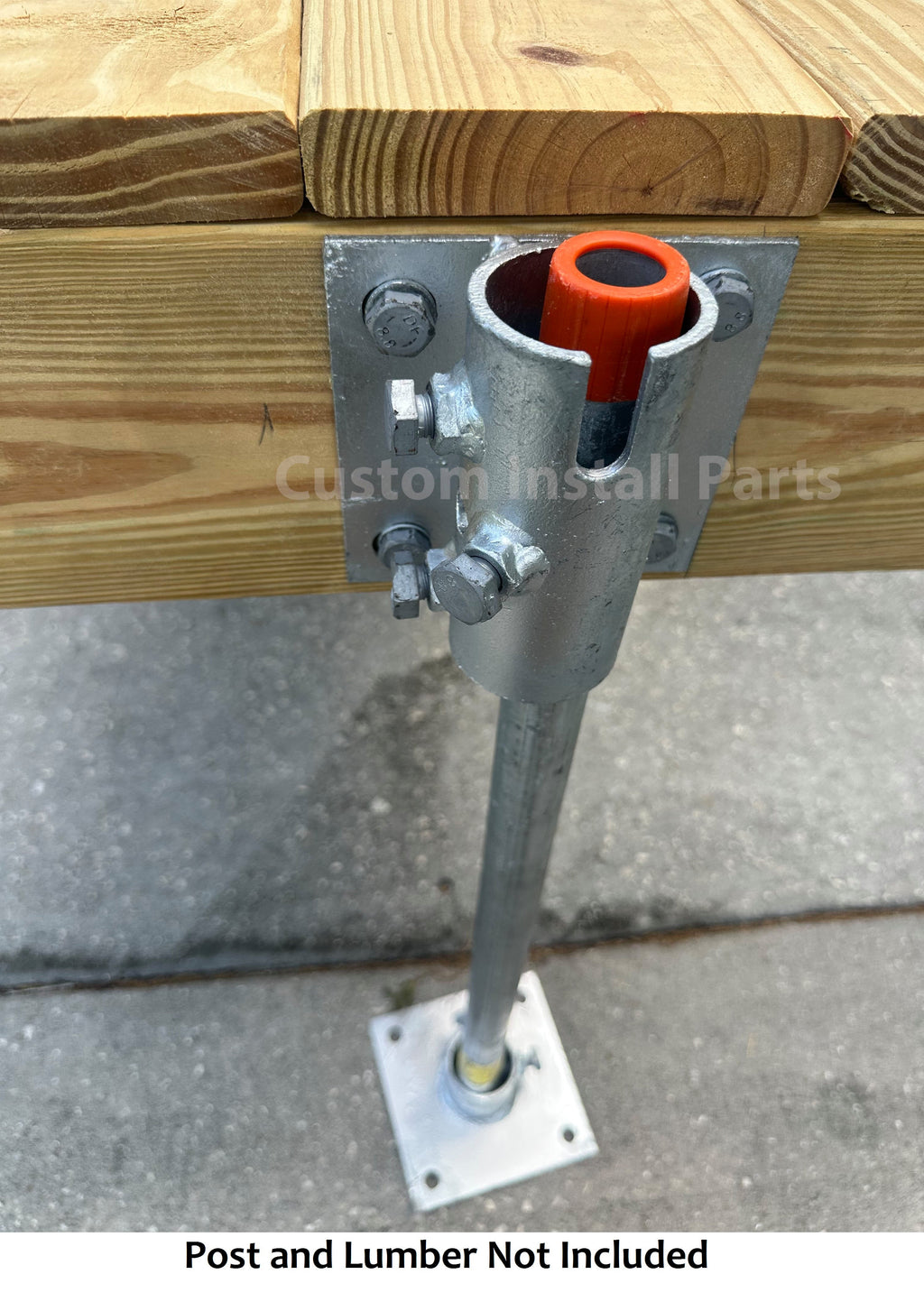 Stationary Dock Kit – Galvanized Steel Hardware for One Dock Section, Fits 1.25 Inch Posts