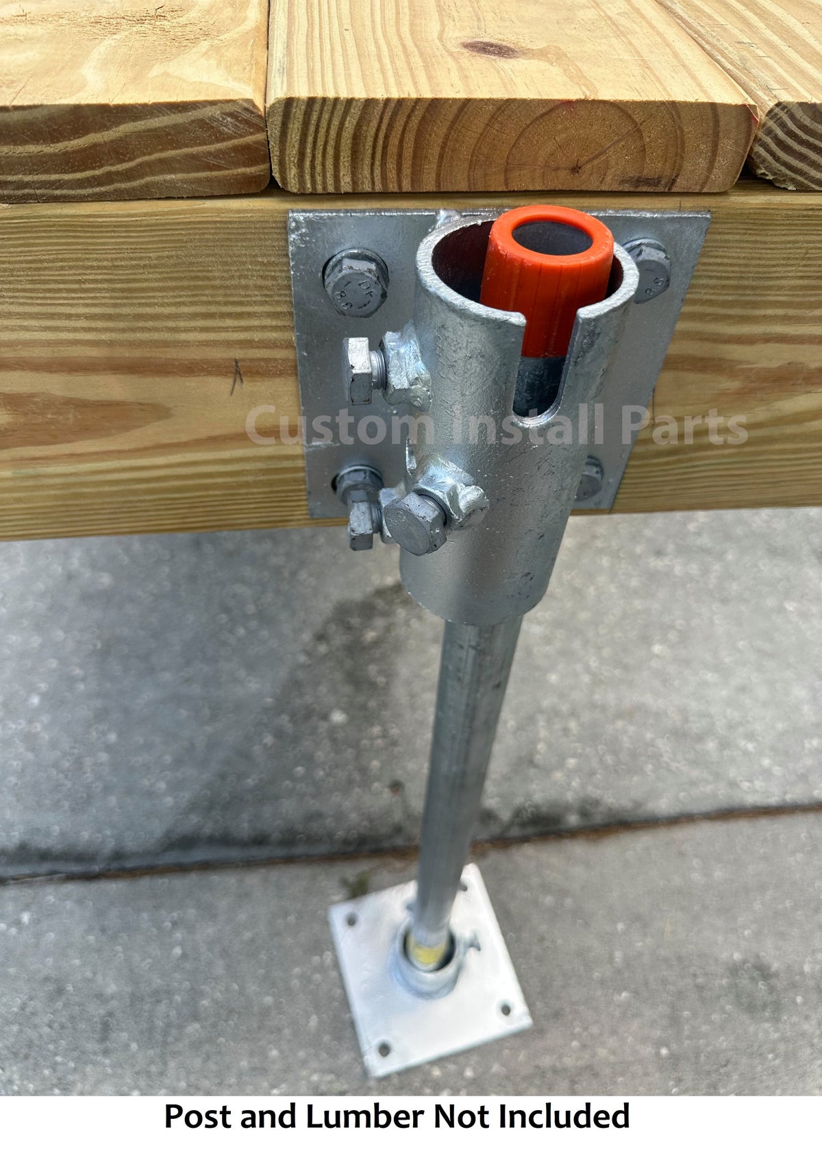 Stationary Dock Kit – Galvanized Steel Hardware for One Dock Section, Fits 1.25 Inch Posts