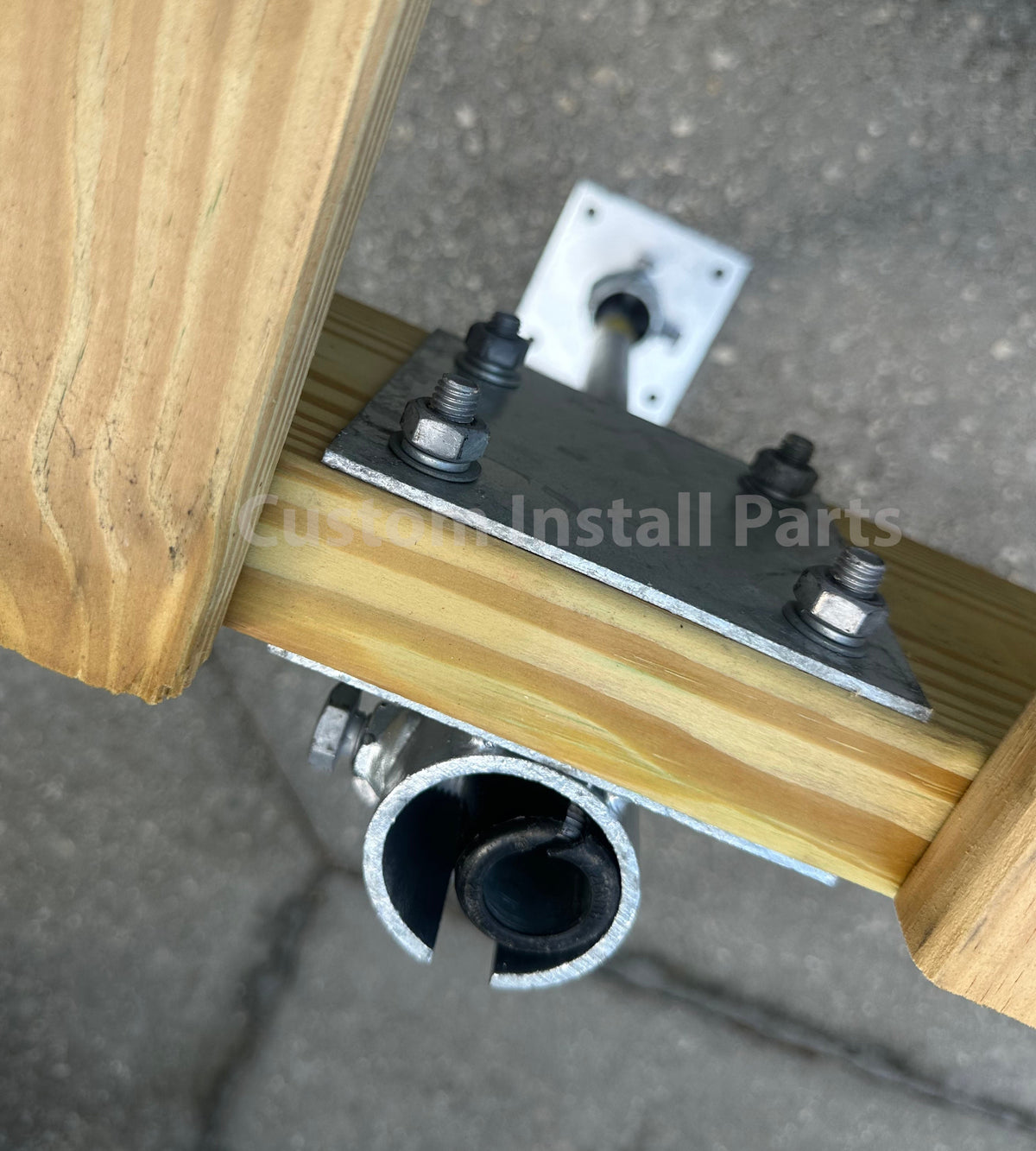 Stationary Dock Kit – Galvanized Steel Hardware for One Dock Section, Fits 1.25 Inch Posts