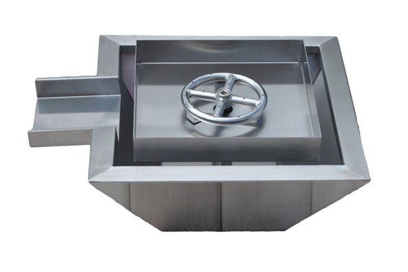 18 inch stainless steel fire and water bowl