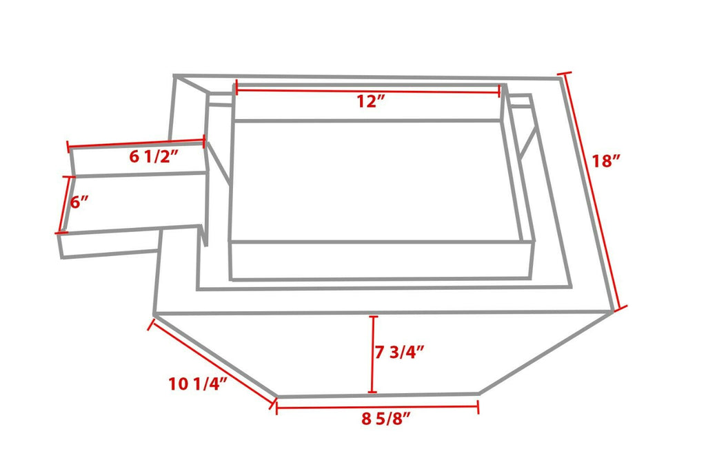 Stainless Steel Gas Fire and Water Bowl – 18 or 24 Inch, Stainless or Rustic Black, Pool Scupper