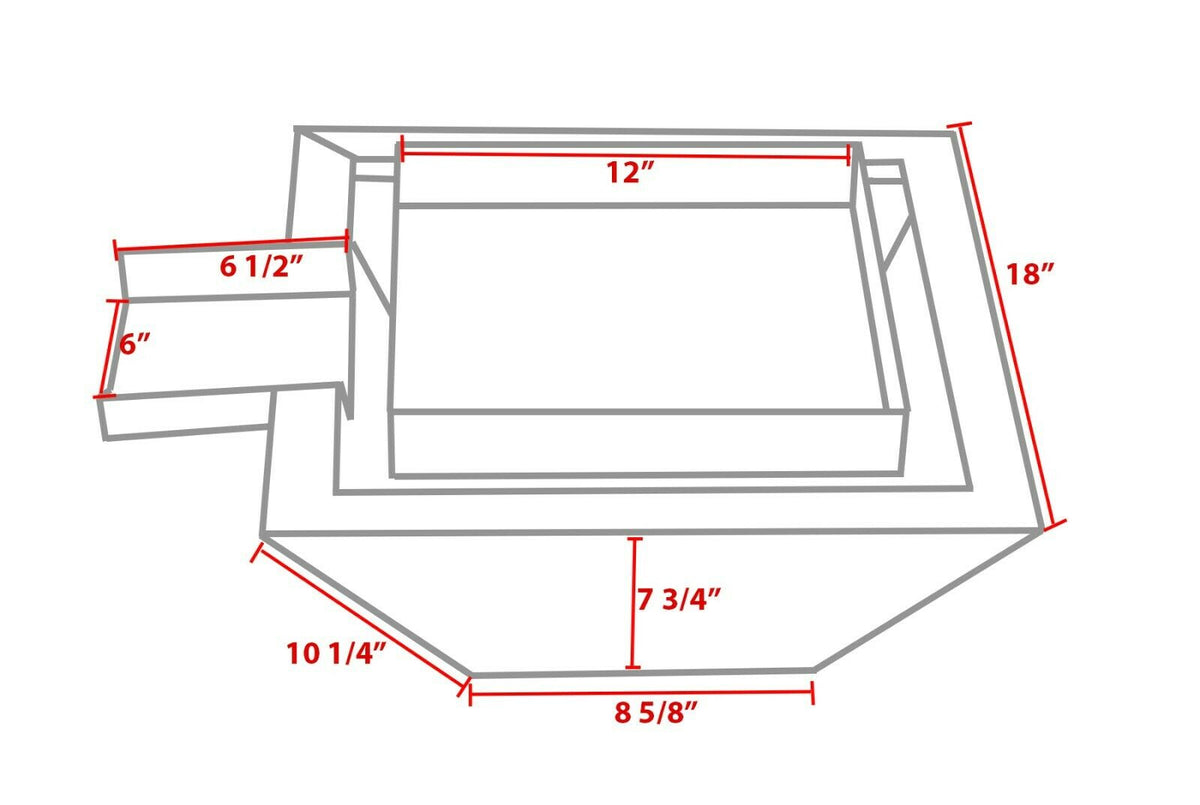 Stainless Steel Gas Fire and Water Bowl – 18 or 24 Inch, Stainless or Rustic Black, Pool Scupper