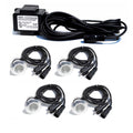 LED Deck Lights Kit – Bright White, Low Voltage Plug and Play, 4 or 10 Lights with Transformer