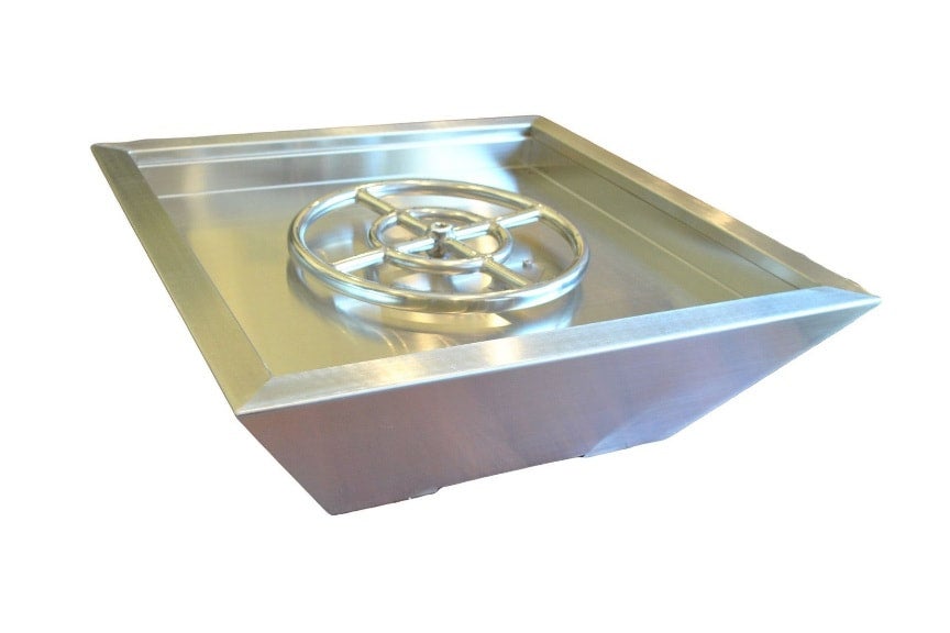 24 inch stainless steel finish gas fire pit bowl